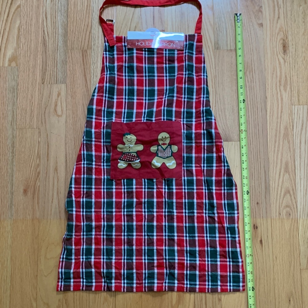 Festive Red Plaid Women's Apron